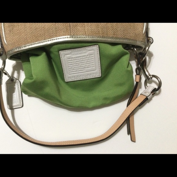 Coach Tan Mini Bag with Blue and Red Floral Design - Picture 8 of 8